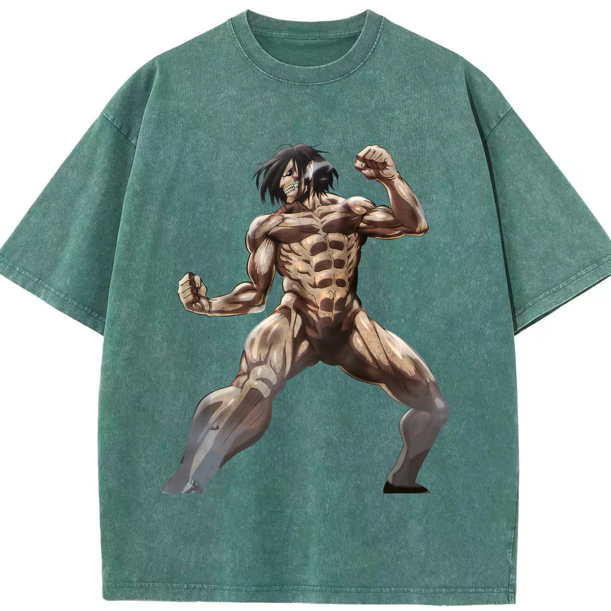 （画像用） 進撃の巨人 Attack on Titan 綿100% ヴィンテージ風 半袖Tシャツ（フロントプリント）
